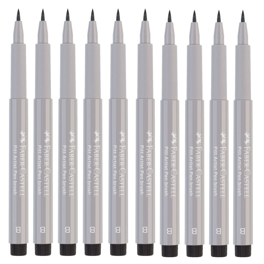 Faber-Castell Pitt Artist Brush Pen, No. 272 - Warm Grey 3 (Box of 10)