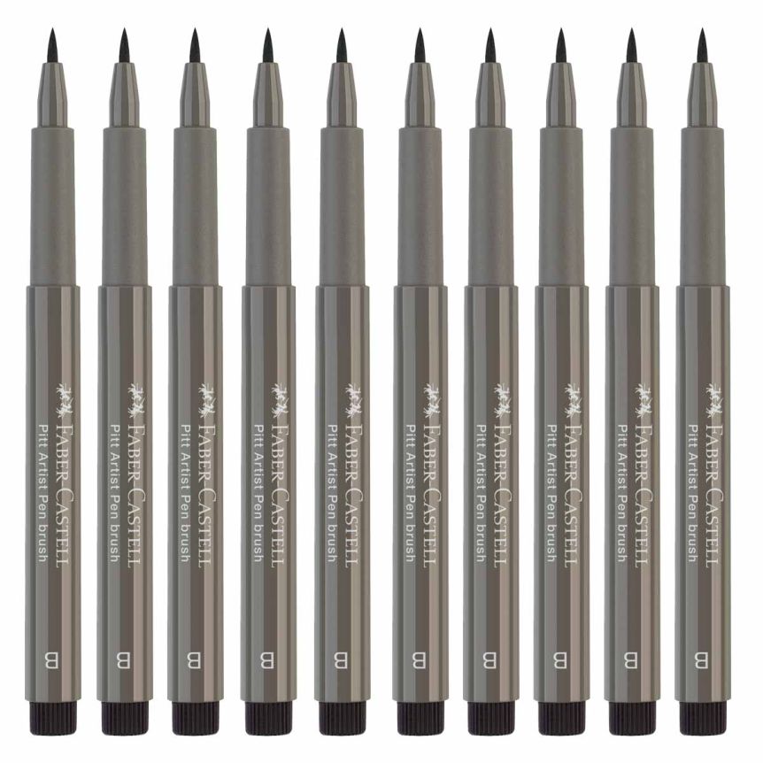 Faber-Castell Pitt Artist Brush Pen, No. 273 - Warm Grey 4 (Box of 10)