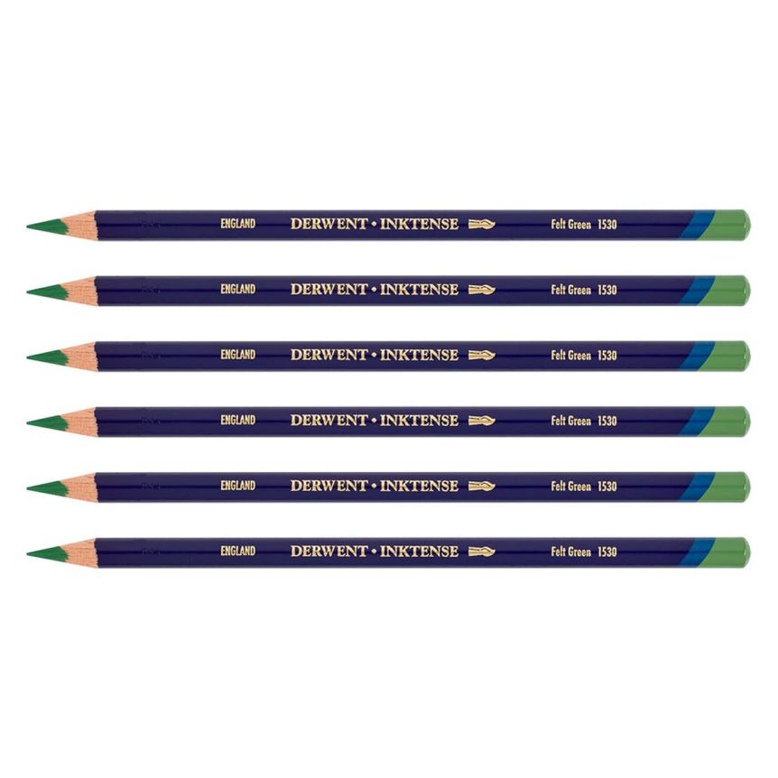 Derwent Inktense Pencil - Felt Green (Box of 6)