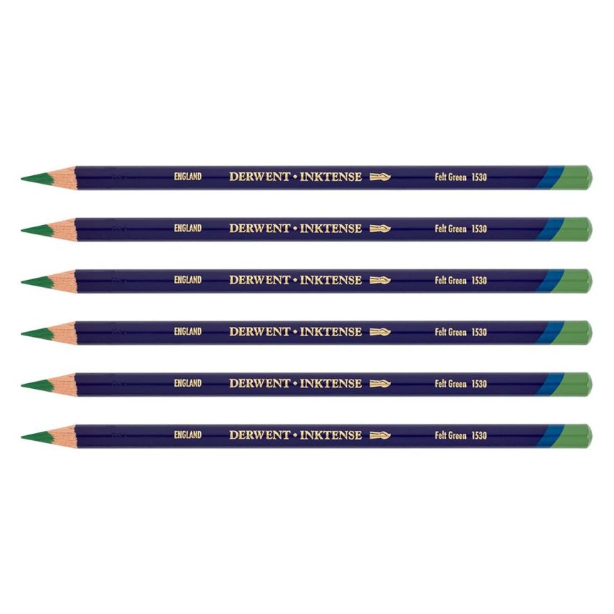 Derwent Inktense Pencil - Felt Green (Box of 6)