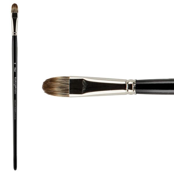 Hamburg Premier PRO Handmade Brush, Filbert Size #14