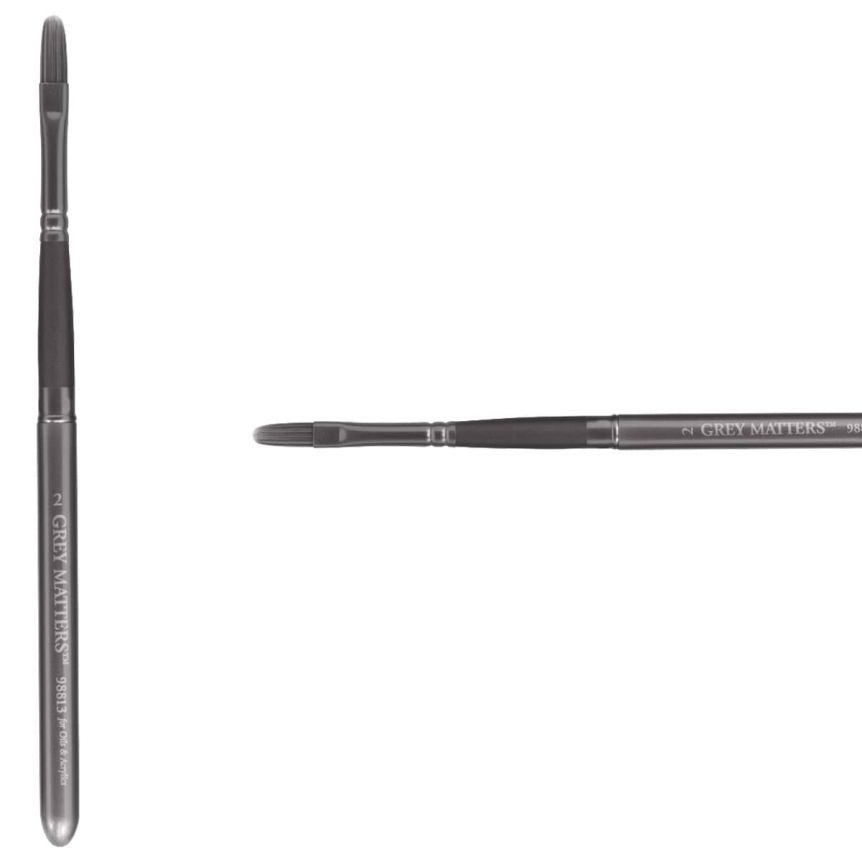 Grey Matters Series 9881 Synthetic Pocket Brush - Filbert, Size 2