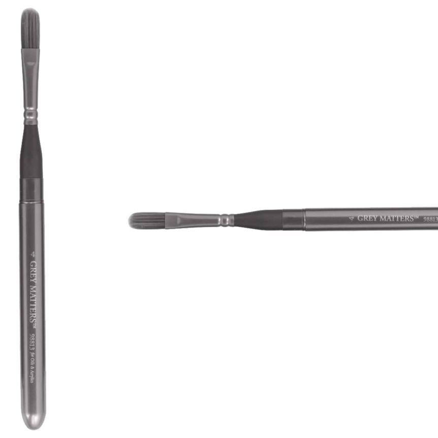 Grey Matters Series 9881 Synthetic Pocket Brush - Filbert, Size 4