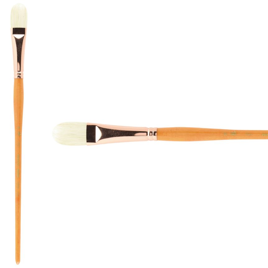 Princeton Refine Series 5400 Natural Bristle Brush - Filbert, Long Handle, Size 10