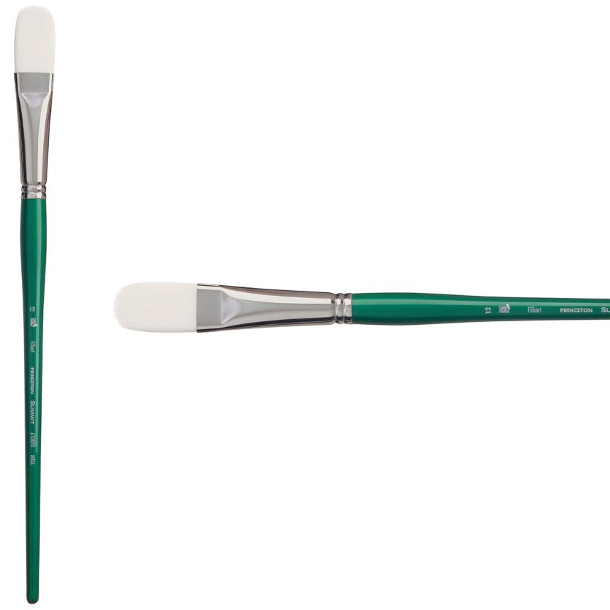Princeton Summit Series 6100 Synthetic Brush - Filbert, Long Handle, Size 12