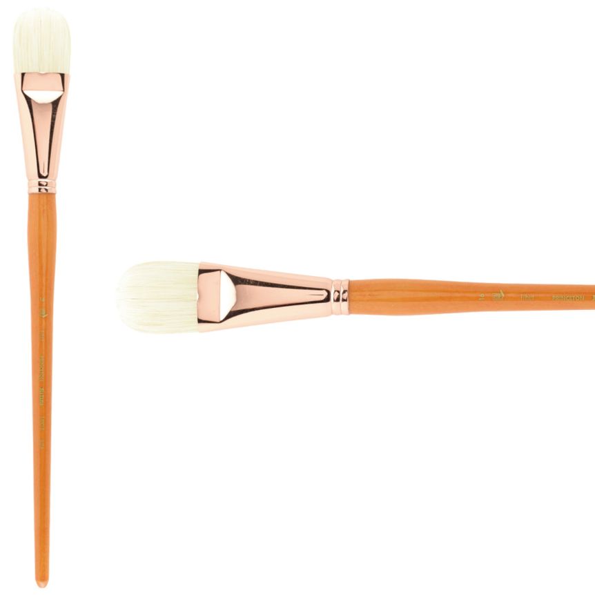 Princeton Refine Series 5400 Natural Bristle Brush - Filbert, Long Handle, Size 16