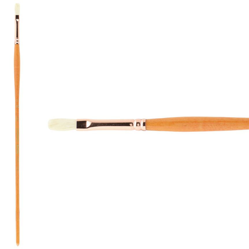Princeton Refine Series 5400 Natural Bristle Brush - Filbert, Long Handle, Size 2