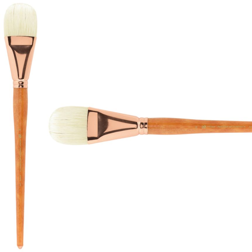 Princeton Refine Series 5400 Natural Bristle Brush - Filbert, Long Handle, Size 20