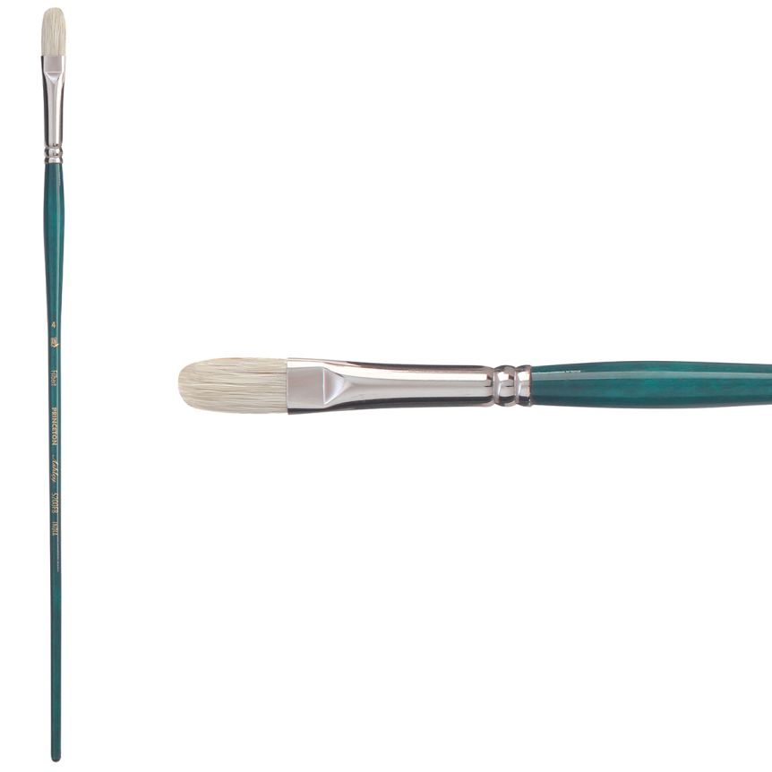 Princeton Ashley Series 5200 Natural Bristle Brush - Filbert, Long Handle, Size 4