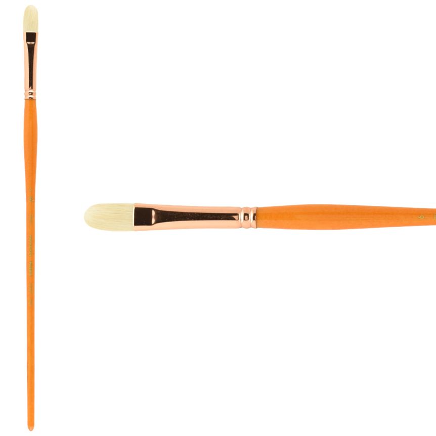 Princeton Refine Series 5400 Natural Bristle Brush - Filbert, Long Handle, Size 6