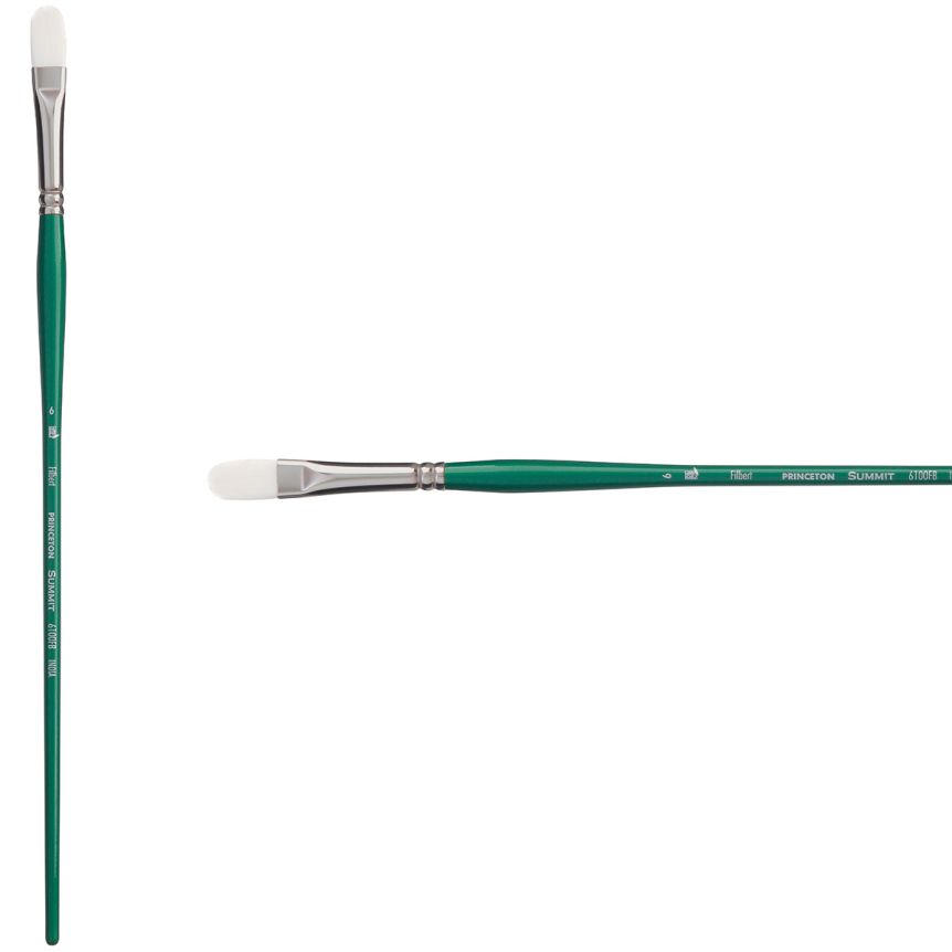 Princeton Summit Series 6100 Synthetic Brush - Filbert, Long Handle, Size 6