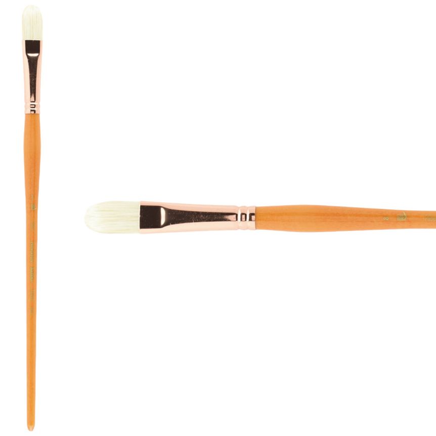 Princeton Refine Series 5400 Natural Bristle Brush - Filbert, Long Handle, Size 8