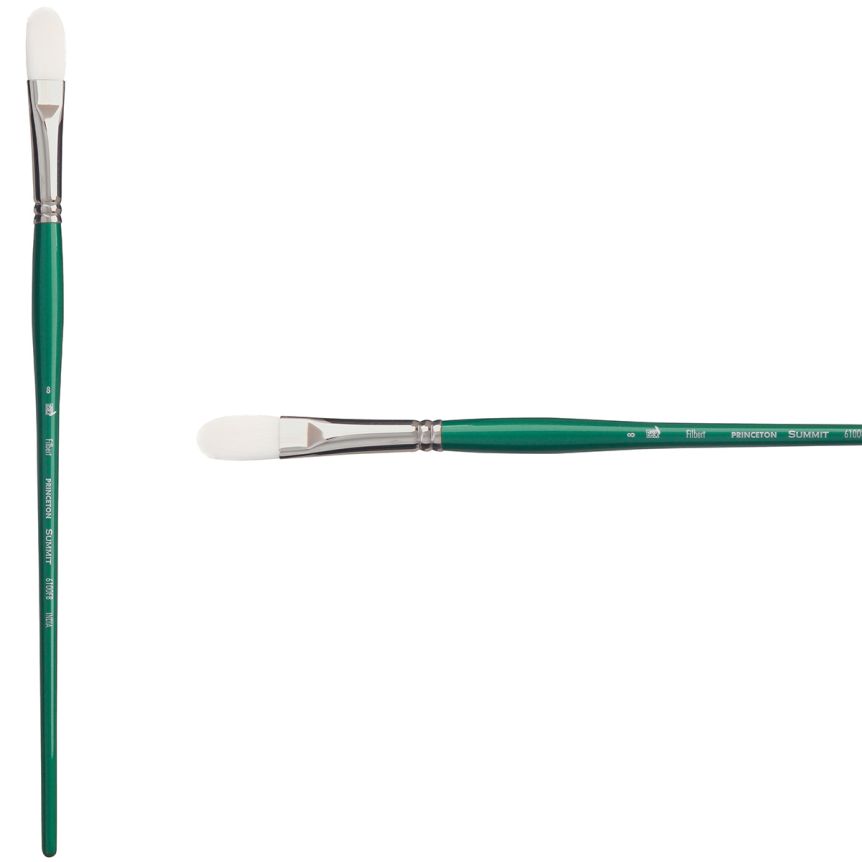 Princeton Summit Series 6100 Synthetic Brush - Filbert, Long Handle, Size 8