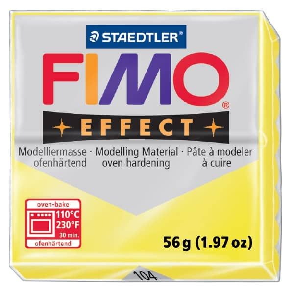 FIMO Effect 1.97 oz Bar - Translucent Yellow