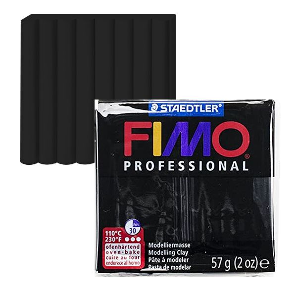 Fimo Professional Soft Polymer Clay 2oz-Black 