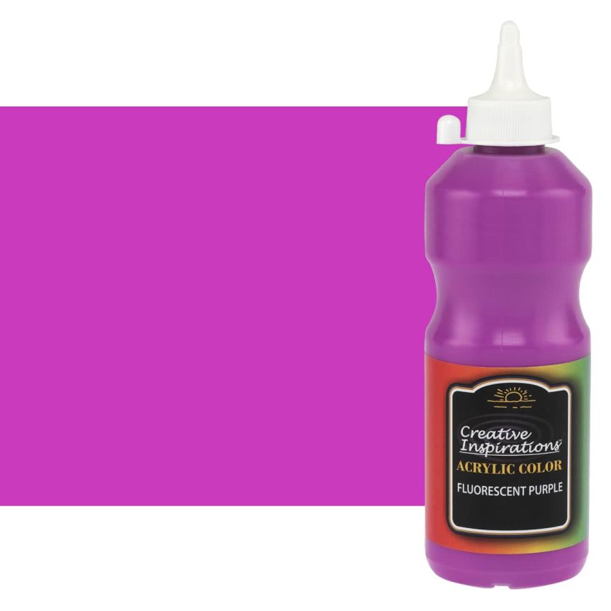 Creative Inspirations Acrylic color, Fluorescent Purple, 500ml bottle