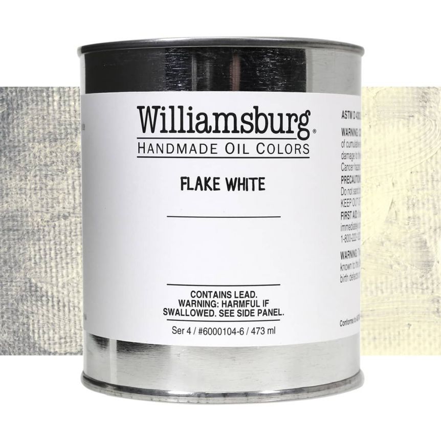 Williamsburg Handmade Oil Paint - Flake White, 473ml