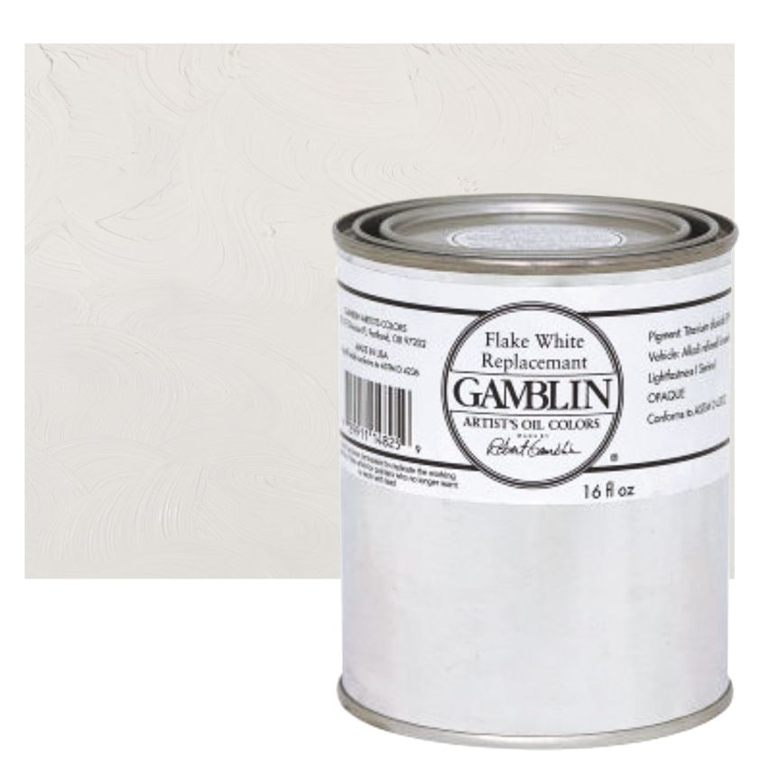 Gamblin Artists Oil - Flake White Replacement, 16oz Can