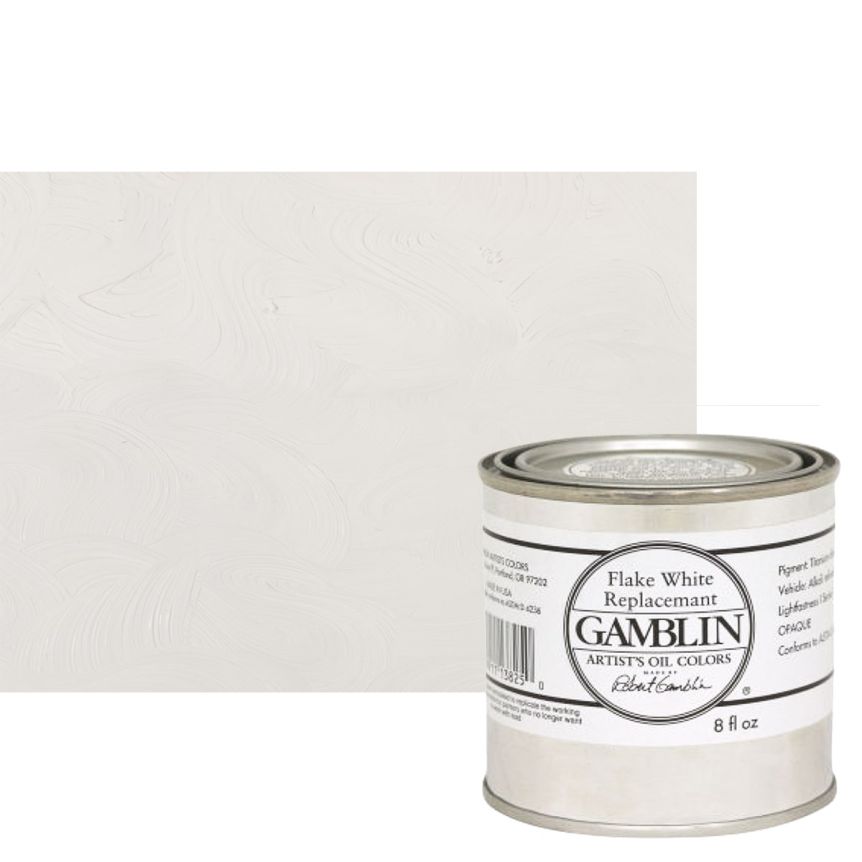 Gamblin Artists Oil - Flake White Replacement, 8oz Can