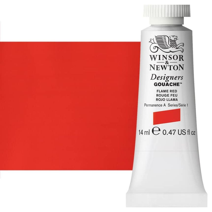 Winsor & Newton Designers Gouache 14ml Tube - Flame Red