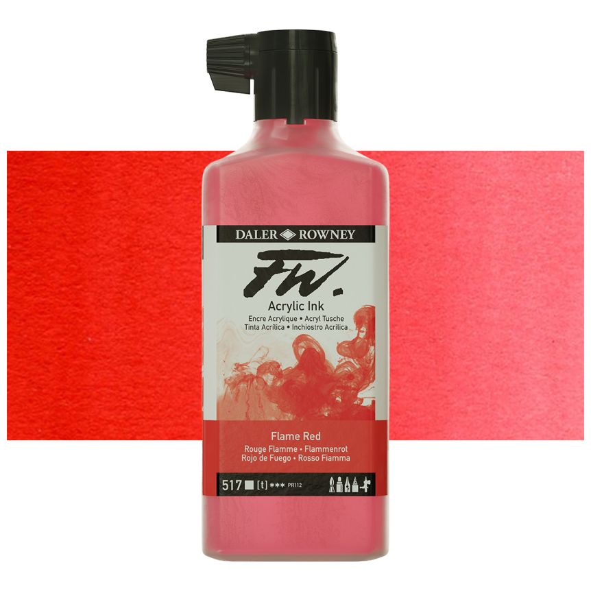 FW Acrylic Ink 180ml Flame Red | Jerry's Artarama