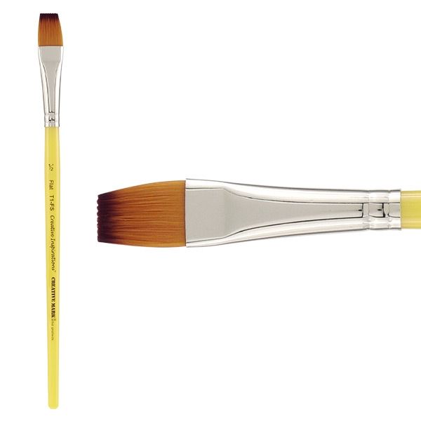 Creative Inspirations Dura-Handle™ Brush Short Handle Flat 1/2"