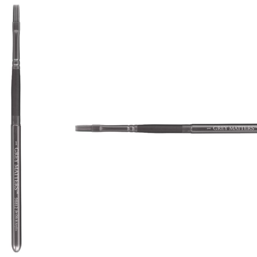 Grey Matters Series 9881 Synthetic Pocket Brush - Flat, Size 1