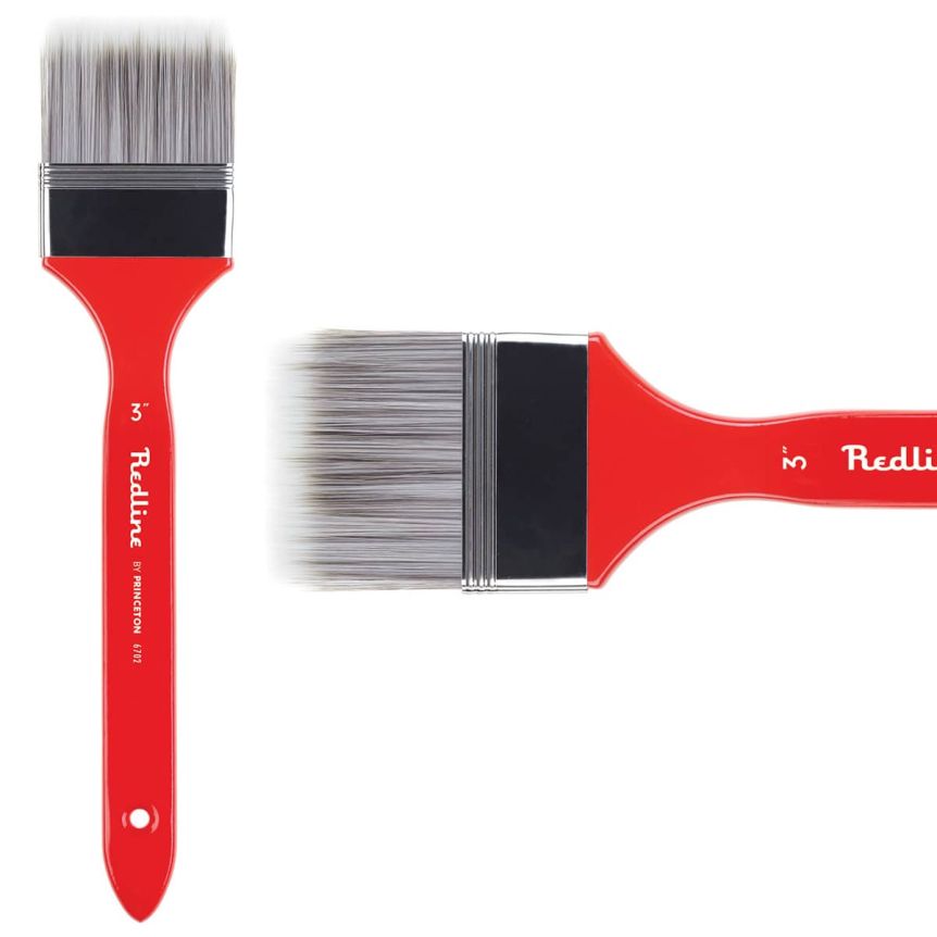 Princeton Redline Series 6700 Brush - Flat Mottler, Long Handle, Size 3"