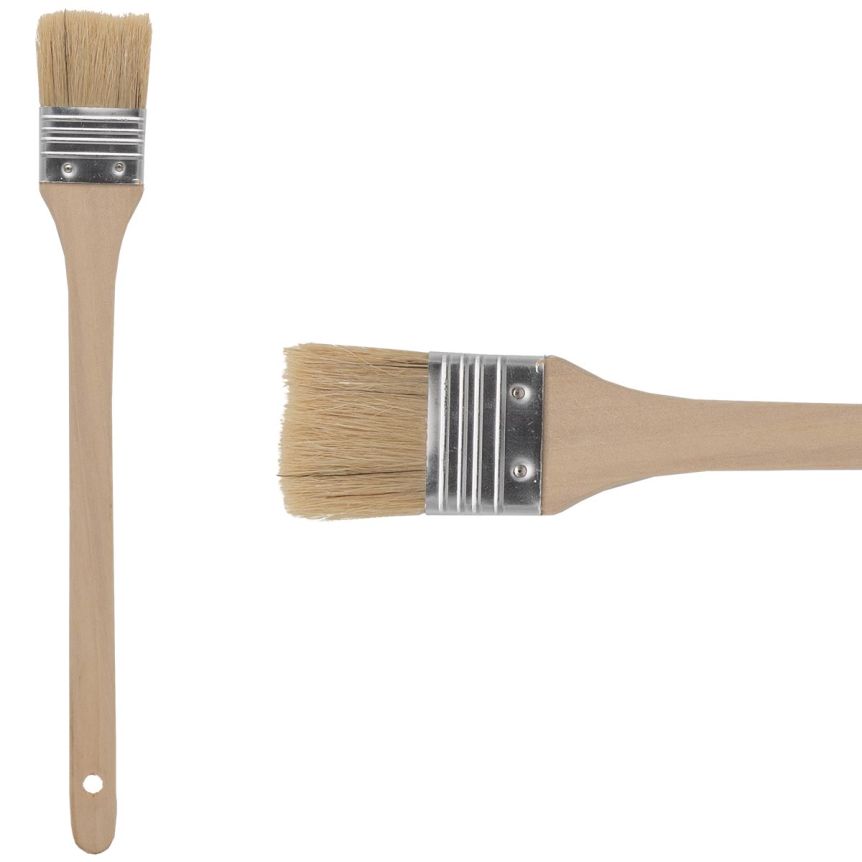 Princeton Better Bristle Series 5650 Natural Brush - Flat, Long Handle, Size Small
