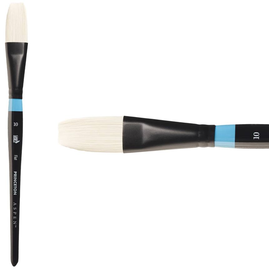 Princeton Aspen Series 6950 Synthetic Brush - Flat, Short Handle, Size 10
