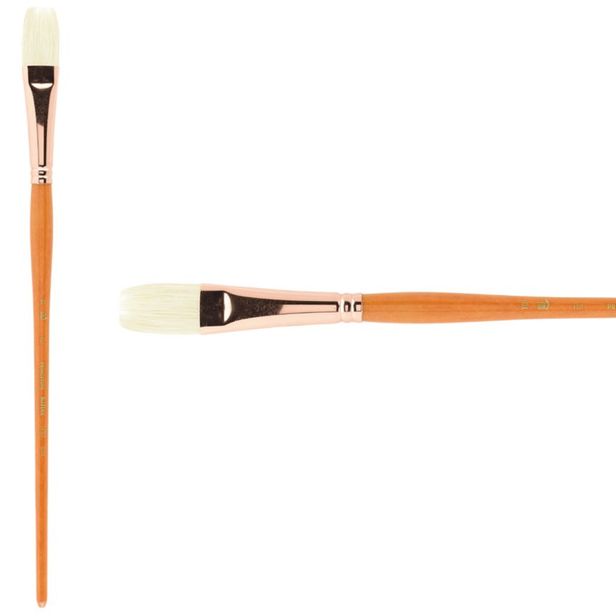 Princeton Refine Series 5400 Natural Bristle Brush - Flat, Long Handle, Size 10