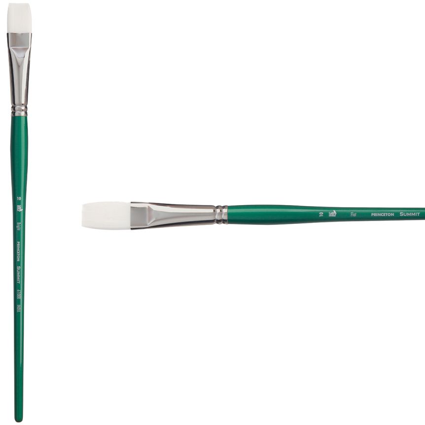Princeton Summit Series 6100 Synthetic Brush - Flat, Long Handle, Size 10