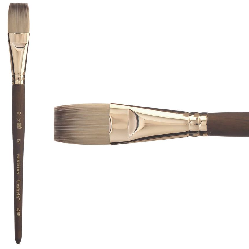 Princeton Umbria Series 6250 Synthetic Brush - Flat, Short Handle, Size 10