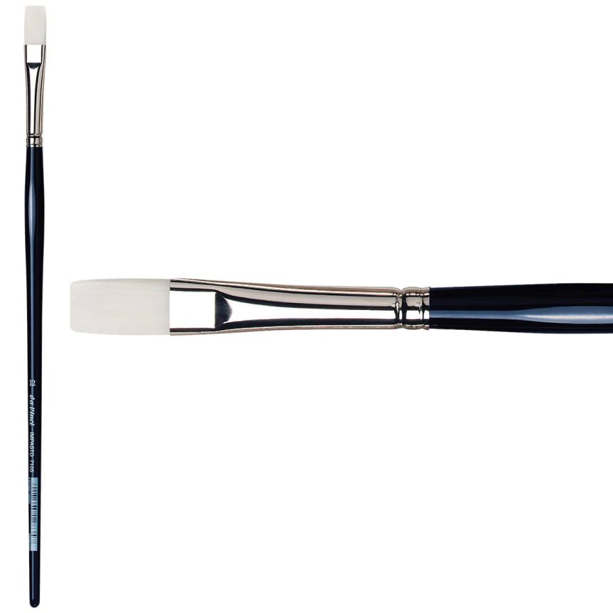 da Vinci Impasto Synthetic Long Handle Brush - Flat, Size 12
