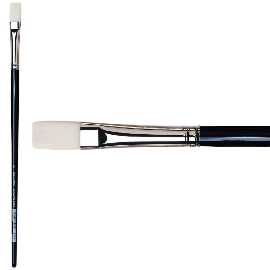 da Vinci Impasto Synthetic Long Handle Brush - Flat, Size 14