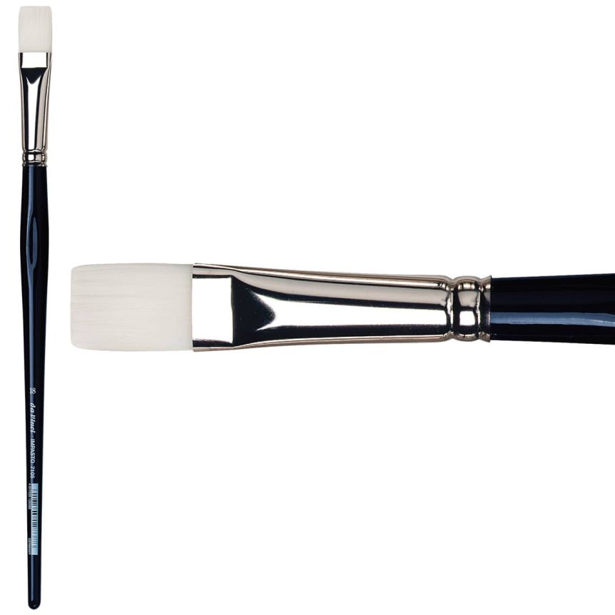 da Vinci Impasto Synthetic Long Handle Brush - Flat, Size 18