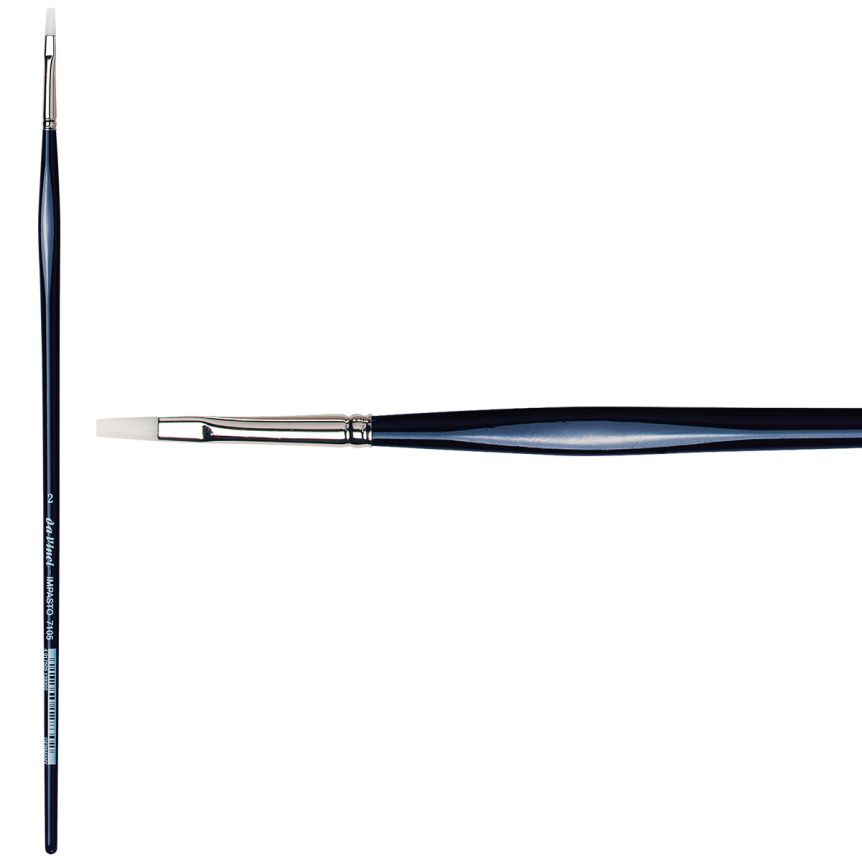 da Vinci Impasto Synthetic Long Handle Brush - Flat, Size 2