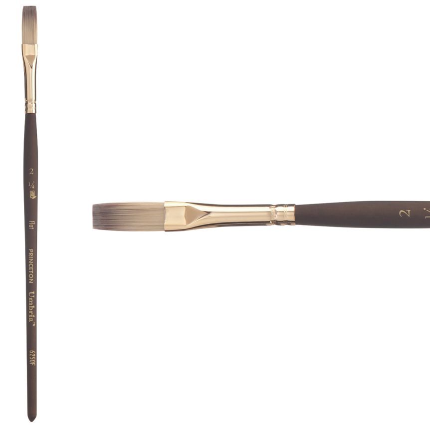 Princeton Umbria Series 6250 Synthetic Brush - Flat, Short Handle, Size 2