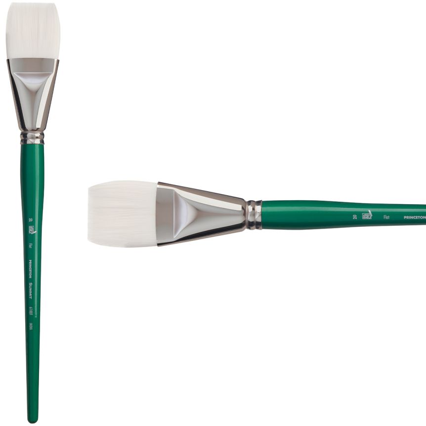 Princeton Summit Series 6100 Synthetic Brush - Flat, Long Handle, Size 20