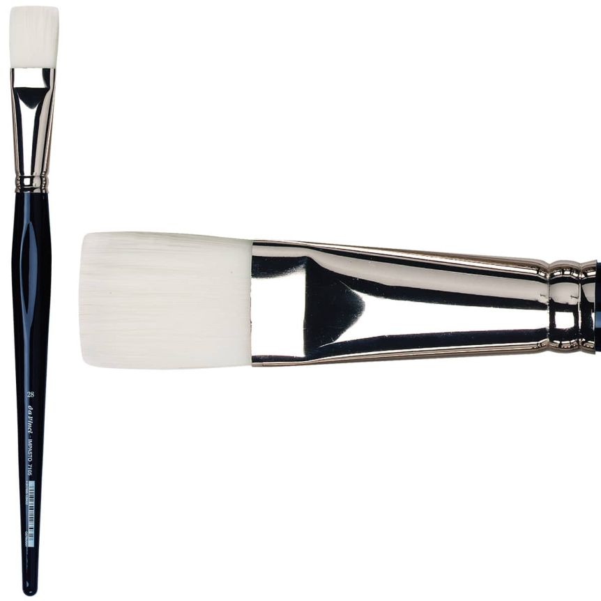 da Vinci Impasto Synthetic Long Handle Brush - Flat, Size 28
