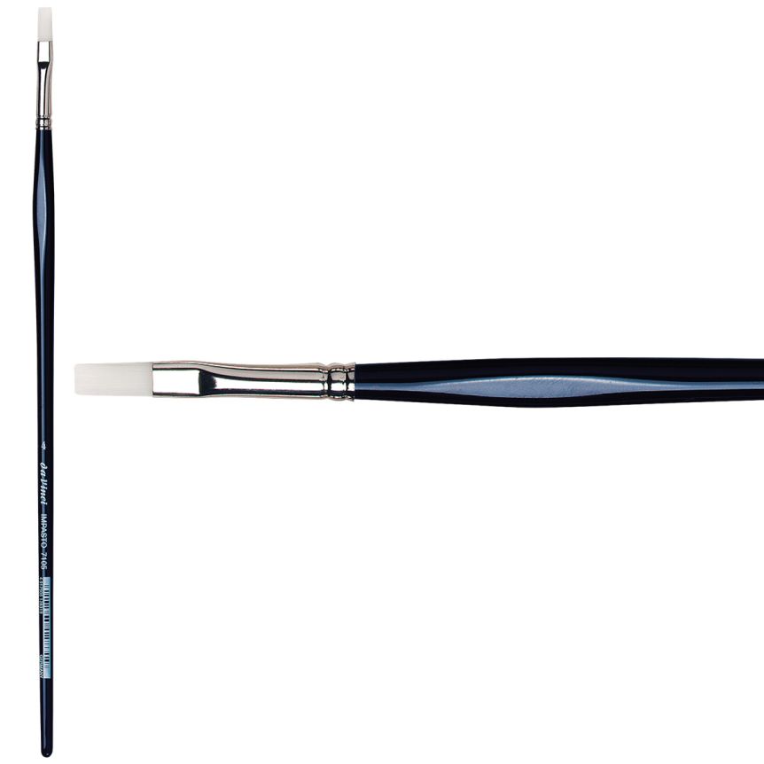 da Vinci Impasto Synthetic Long Handle Brush - Flat, Size 4