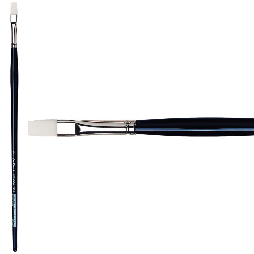 da Vinci Impasto Synthetic Long Handle Brush - Flat, Size 8