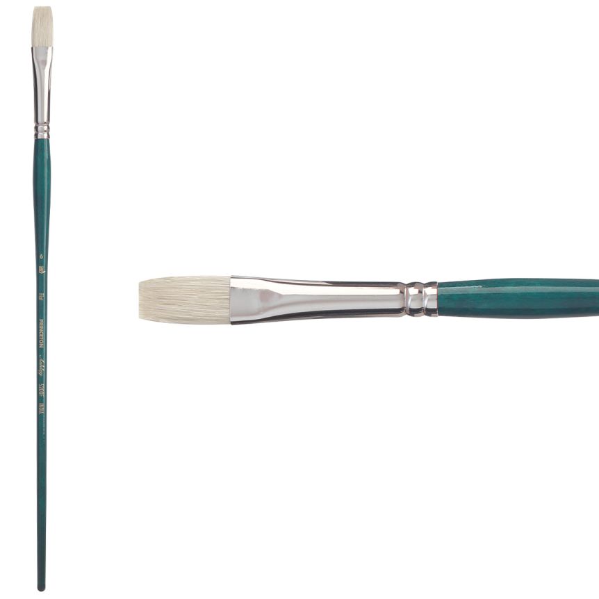 Princeton Ashley Series 5200 Natural Bristle Brush - Flat, Long Handle, Size 8