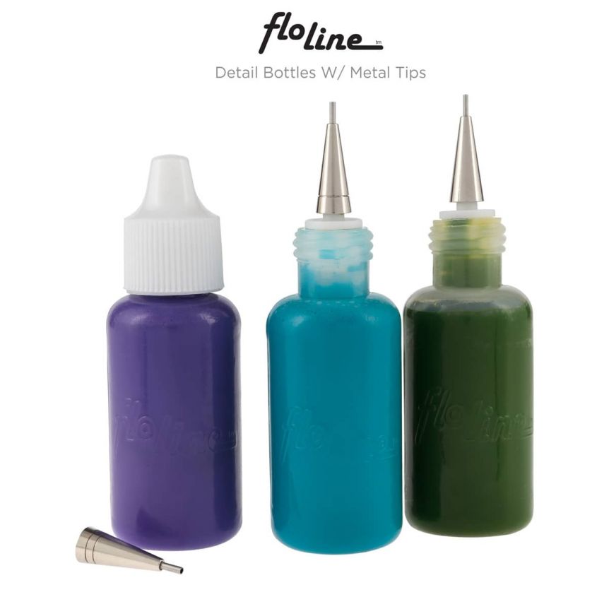 Creative Mark Flo Line Detail Bottles 3 pack with metal tips