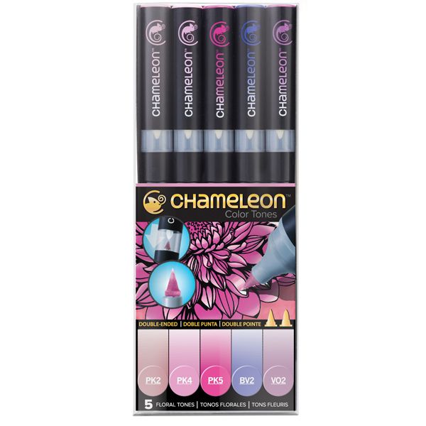 Chameleon Marker Set Of 5 - Floral Tones