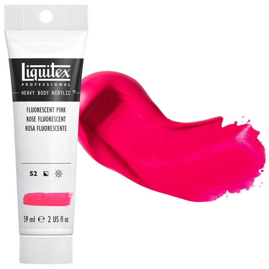 Liquitex Professional Heavy Body Acrylic - Fluorescent Pink, 2oz Tube