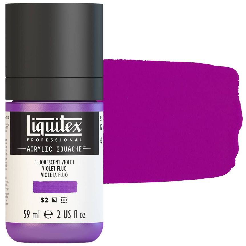 Liquitex Professional Acrylic Gouache - Fluorescent Violet, 2oz Bottle