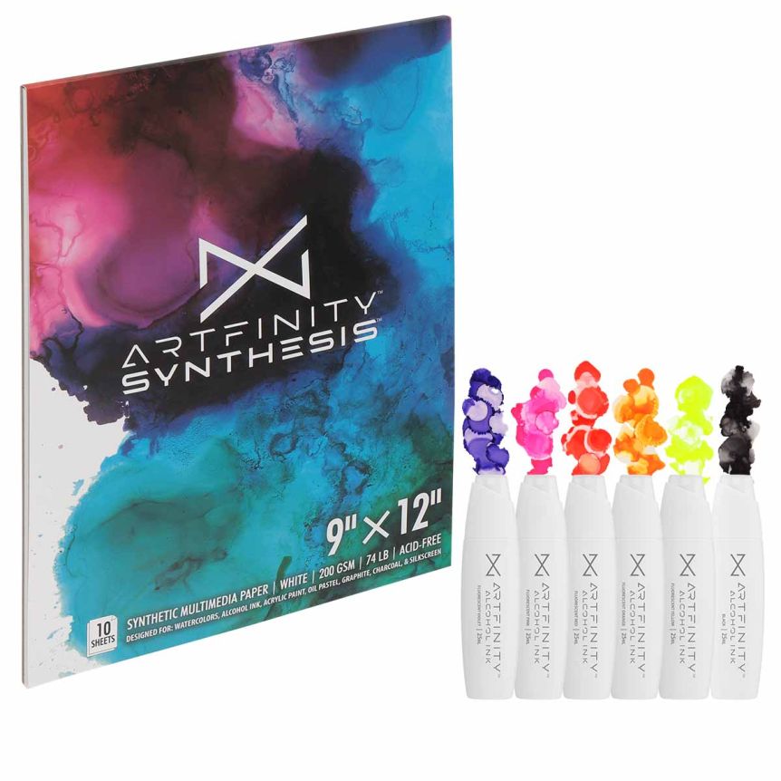 Artfinity Alcohol Ink Fluorescent Set, 7 Pieces