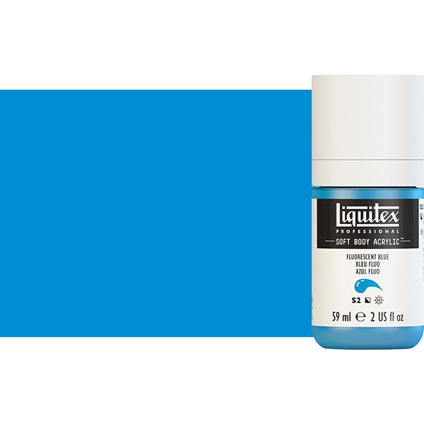 Liquitex Professional Soft Body Acrylic 2oz Fluorescent Blue