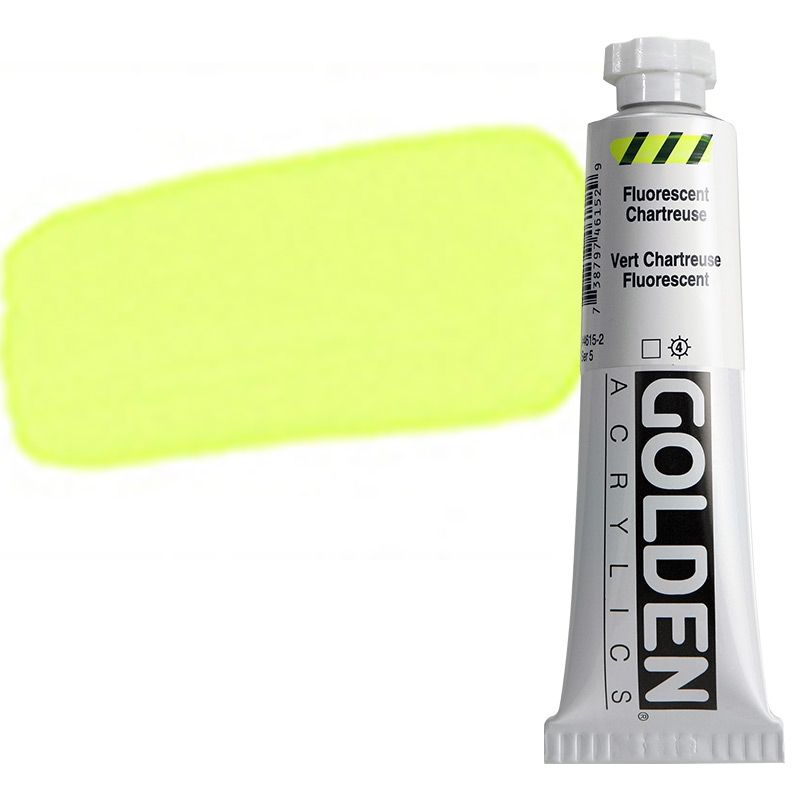 Golden Heavy Body Acrylic 2 oz Fluorescent Chartreuse